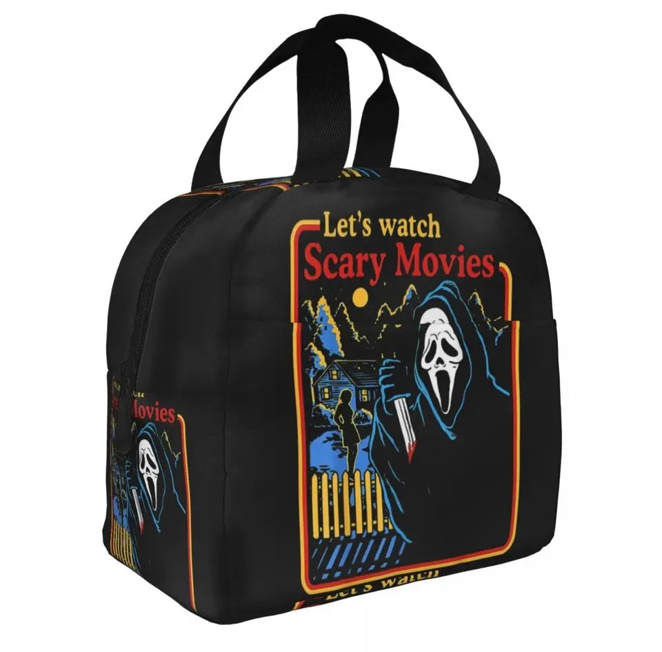 LETS WATCH SCARY MOVIE LUNCH BAG