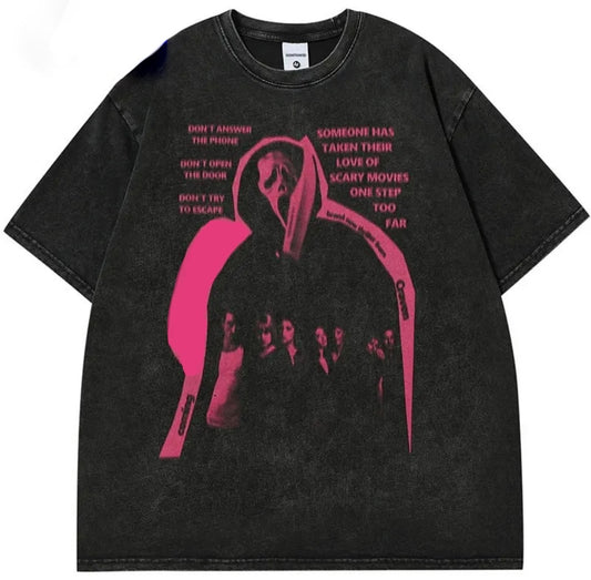 GHOSTFACE PINK VINTAGE POSTER T-SHIRT