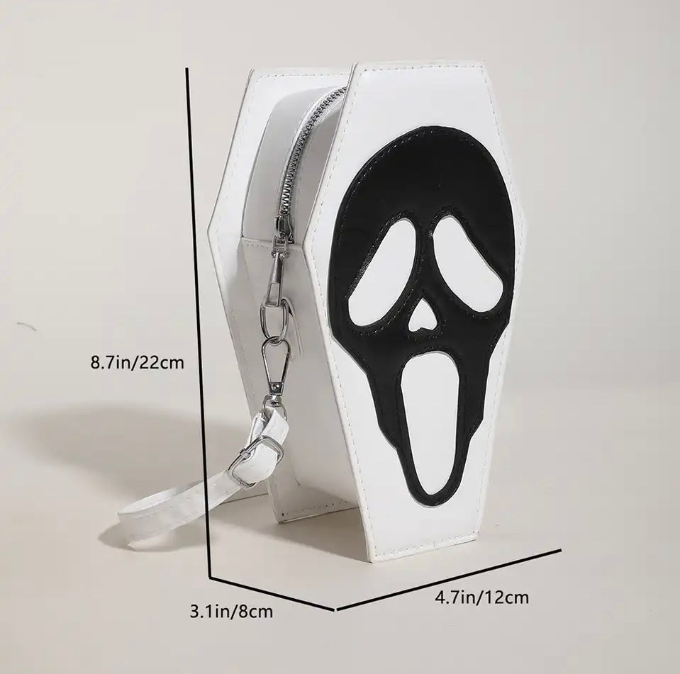 GHOSTFACE COFFIN WHITE BAG