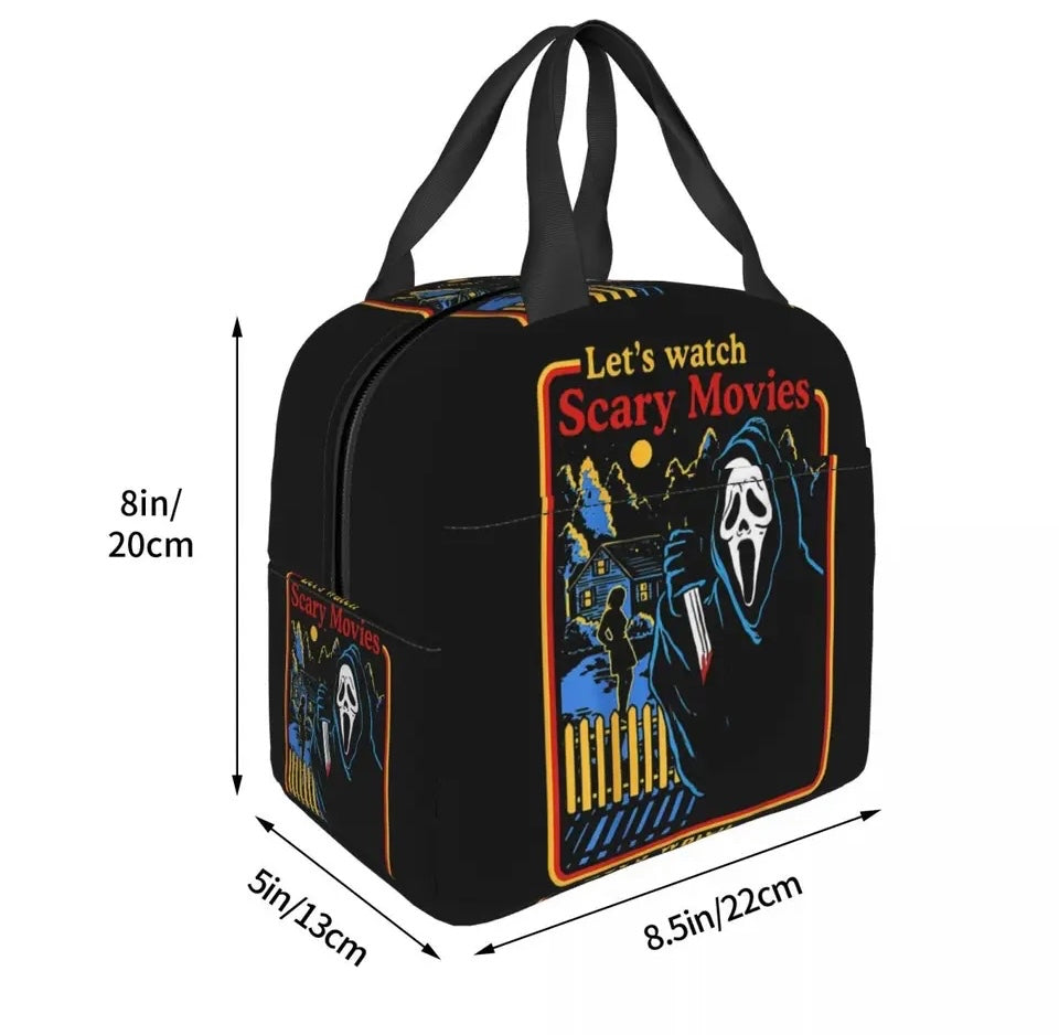 LETS WATCH SCARY MOVIE LUNCH BAG