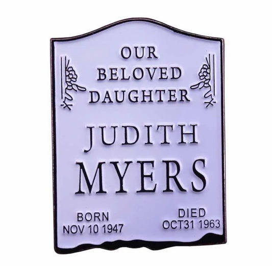 JUDITH MYERS TOMB STONE ENAMEL PIN