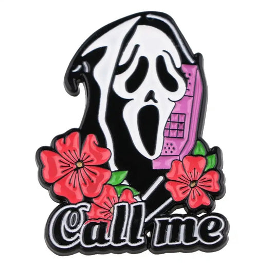 GHOSTFACE CALL ME ENAMEL PIN