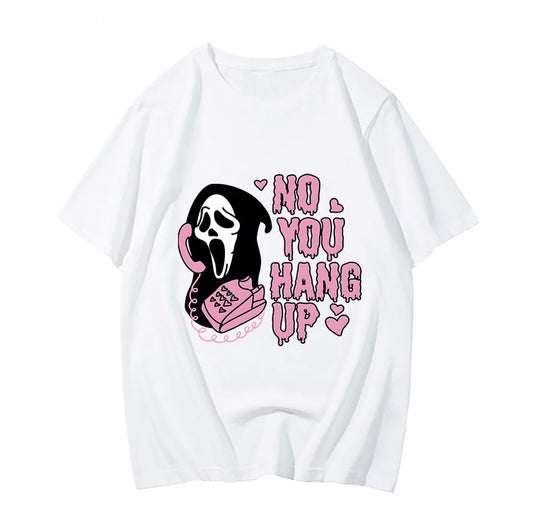 GHOSTFACE “NO YOU HANG UP” COTTON T-SHIRT