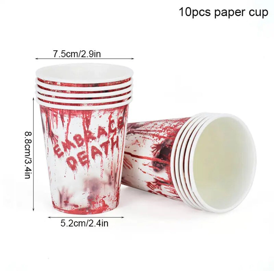 EMBRACE DEATH HORROR CUPS 10PCS