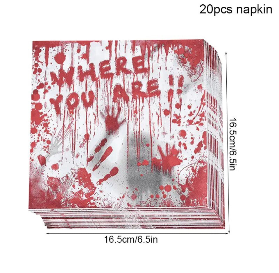 WHERE ARE YOU HORROR NAPKINS 20PCS