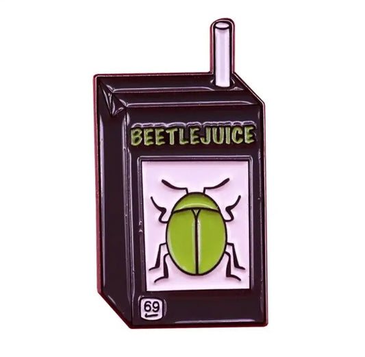 BEETLEJUICE BOX ENAMEL PIN