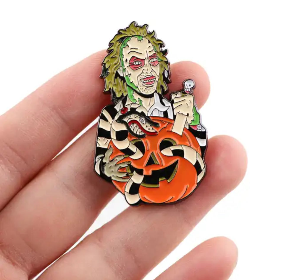 BEETLEJUICE ENAMEL PIN – Hello Horror