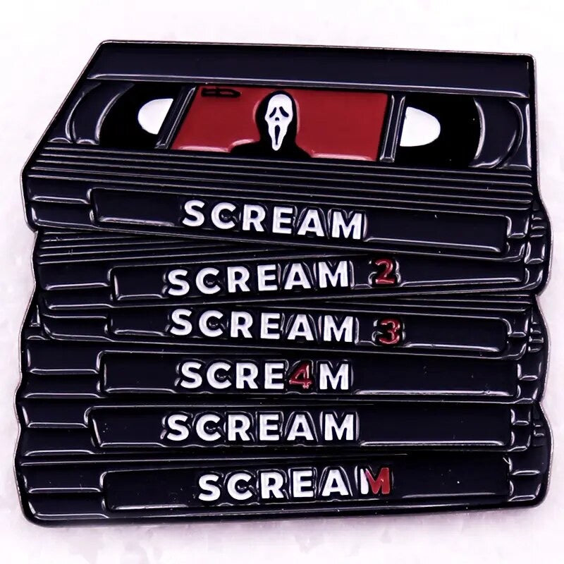 SCREAM MOVIES VHS ENAMEL PIN